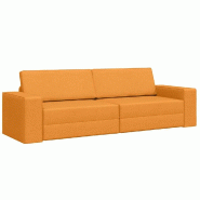 VidaXL Canapé-Lit 200cm Jaune foncé tissu Modèle Uveline - 4106723