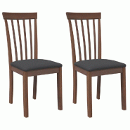 VidaXL Chaises à manger coussins 2 pcs marron bois massif caoutchouc Modèle Vega Executive Élite - 4102388