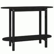 VidaXL Table console Noir 110x40x80 cm Bois massif de pin Modèle Ombre Sigma Plus - 822301