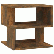VidaXL Table d'appoint Chêne fumé 40x40x40 cm Bois d'ingénierie Modèle Soleil Sirocco Prime - 815810XL