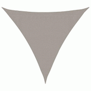 Voile d'ombrage 160 g/m² triangulaire gris clair 3x3x3 m PEHD Modèle Ombre Luxe - 4001999