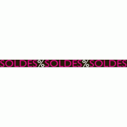 Affiche soldes Élégant noire - 172 x 10 cm - Papier noir et rose