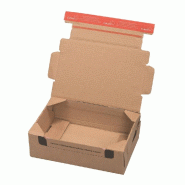 Boîte carton brun avec fermeture adhésive aller-retour 28,2x19,1x9cm