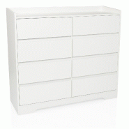 Buffet / commode OSOYRO 110x38x98 cm 8 tiroirs blanc hjh LIVING - blanc multi-matériau 928000