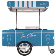 Chariot de vente de crème glacée, avec panneau solaire et congélateur de 98L - RÉF. BZW06