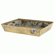 Corbeille carton rectangle Cottage 27x20 - Corbeille carton rectangle Cottage 27x20 -
