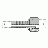 Embouts BSPP Série cylindrique DKOR - Cône 60° - Filetage Withworth Femelle Droit - SFBSPO90302