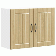 Helloshop26 - Armoire murale de cuisine moderne pour optimiser l'espace 80 x 31 x 60 cm en bois d'ingénierie chêne sonoma 02_0050175 - verre 3000236