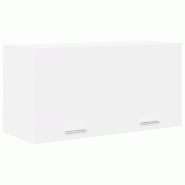 Helloshop26 - Armoire suspendue moderne design épuré 80 x 31 x 40 cm espace de rangement grande capacité en bois d'ingénierie blanc 02_0053225 - b