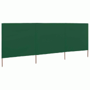 Helloshop26 - Brises-vue paravent 3 panneaux tissu 400 x 120 cm vert 02_0008805 - 3000471847767