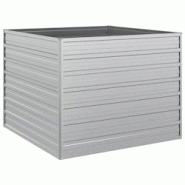 Helloshop26 - Jardinière bac lit surélevé plantes fleurs terrasse jardin de jardin 100 x 100 x 77 cm acier galvanisé argenté Argent 02_0039297 - Helloshop26 - Jardinière bac lit surélevé plantes fleurs terrasse jardin de jardin 100 x 100 x 77 cm acier galvanisé argenté Argent 02_0039297 -