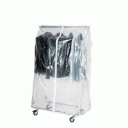 Housse Plastique PVC pour Portant - 150x50x150cm - Transparent - Fermeture Zippée