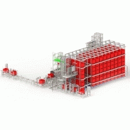 Ligne de stockage et destockage automatique de caisses palettes - system