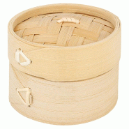 Panier Dim Sum +couvercle bambou Ø8x6cm - par 10