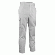 Pantalon ESD - TARANIS - 65% Polyester/33% Coton/2% Fibre antistatique 195g/m2 - Blanc - COVERGUARD | 5TRP010_0
