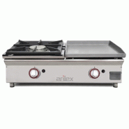 Plancha à gaz 40 cm en acier laminé 6 mm + plaque de cuisson 6 Kw 80PGLFN de Arilex. Arilex - G80PGLFN