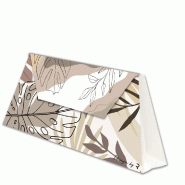 Pochette luxe Eclat de feuilles sable 25x5x15cm - par 10