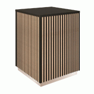 Podium haut Vertigo T01 MDF naturel et noir 45x45x60cm