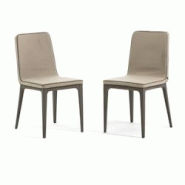 RATTATAN Lot de 2 chaises d’intérieur en similicuir, pieds en polypropylène, design élégant, pour cuisine, salle à manger, bar et restaurant - RATTATAN Lot de 2 chaises d’intérieur en similicuir, pieds en polypropylène, design élégant, pour cuisine, salle à manger, bar et restaurant -