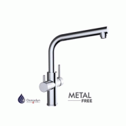 Robinet 3 voies bec HAUT - Métal Free - Eau filtrée et mitigée - Chromé Robinet 3 voies bec HAUT - Métal Free - Eau filtrée et mitigée - Chromé