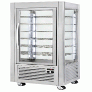 Roller Grill Vitrine 4 faces, verticale, positive ventilée, inox 360 litres RD 60 FI - gris verre RD 60 FI