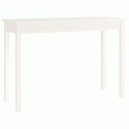 Table console Blanc 110x40x75 cm Bois massif de pin Modèle Ombre Aurora Prime - 814240