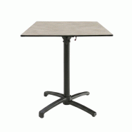 Table pliable 59x59 cm plateau compact modèle table terra compact pied t-one - tigaone - 3701680324482