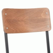 VidaXL Chaises à Manger Lot De 2 Marron Contreplaqué Solide Et Acier - 280084XL VidaXL Chaises à Manger Lot De 2 Marron Contreplaqué Solide Et Acier - 280084XL