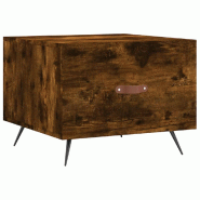 VidaXL Table basse Chêne fumé 50x50x40 cm Bois d'ingénierie Modèle Aero Élégance Pro - 829342
