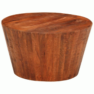 VidaXL Table basse Ø 52x30 cm bois de manguier brut massif Modèle Floriane Plus - 353728