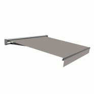 WASABI Store Extérieur 3x2 Gris – Toile Acrylique Protection Solaire UV - Semi-Coffre Aluminium Anthracite – Manivelle Incluse - gris polyester B