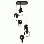 WellHome - Plafonnier noir 40x40x120cm Bled - WH2262