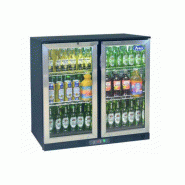 Arrière bar positif 2 portes vitrées battantes inox extérieur en ac... - PBDS-210