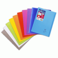 Clairefontaine Lot de 40 Cahier Kover Book A4, 96p./48 feuilles 90 g/m² piquées, couv. Transparentes assorties (10), Séyès - 3037929714012