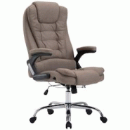 CLP Fauteuil de chef Thor en tissu Taupe - gris textile 1921496124 CLP Fauteuil de chef Thor en tissu Taupe - gris textile 1921496124
