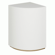Comptoir angle arrondi 90 degrés - P60xH93,8cm - stratifié blanc