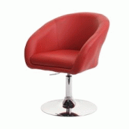 Décoshop26 - Chaise de salle à manger pivotante rotative et réglable en hauteur en PVC rouge 04_0002231 - 3000260632697 Décoshop26 - Chaise de salle à manger pivotante rotative et réglable en hauteur en PVC rouge 04_0002231 - 3000260632697