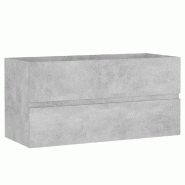 Helloshop26 - Armoire d'évier design épuré salle de bain 90 x 38,5 x 45 cm en bois d'ingénierie gris béton 02_0047821 - gris Bois massif 3000234973184