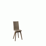 Itamoby Chaise Trudy Pieds Noyer Coussin Gris Tourterelle 52 - marron VEXSEDIATRUDY-NC-52