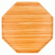 Planche de présentation octogonale bambou naturel 28x28x1,7cm - par 1