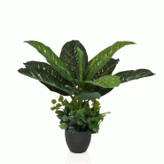 Plante artificielle DIEFFENBACHIA Vert hjh OFFICE - vert plastique 872005