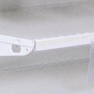 Porte-étiquette basculant - 1000mm - Translucide - Plastique PVC