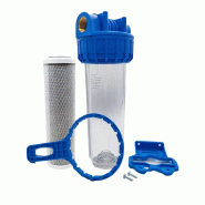 Porte filtre à eau 9"3/4 - 20/27f + filtre 2 en 1 (ca + 5μm) Porte filtre à eau 9"3/4 - 20/27f + filtre 2 en 1 (ca + 5μm)