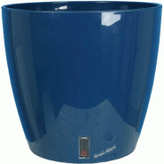 Pot en plastique rond avec réserve d'eau 35 cm Eva bleu Riviera - bleu 3580796336066