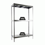 PROREGAL Étagère pour charges lourdes BIG METAL YETI THREE | HxLxP 200x180x75cm | Charge du compartiment 400kg | Galvanisé - gris métal PR_RS22-24 PROREGAL Étagère pour charges lourdes BIG METAL YETI THREE | HxLxP 200x180x75cm | Charge du compartiment 400kg | Galvanisé - gris métal PR_RS22-24