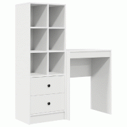 VidaXL Bureau avec tiroir 2 pcs Blanc Modèle Titan Concept Plus - 3337297