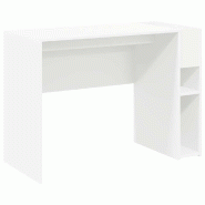 VidaXL Bureau Blanc 109 x 50 x 78 cm Bois d'ingénierie Modèle Atlas Élite - 891200