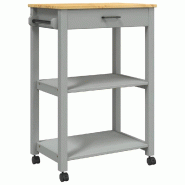 VidaXL Chariot de cuisine MONZA 60x40x88,5 cm bois massif de pin - 376095