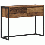 VidaXL Table d'appoint Bois Ancien 100 x 36 x 75 cm Bois d'ingénierie Modèle Flex Atelier - 886700