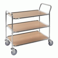 Chariot de service sur roues - 2 et 3 plateaux Coloris : Hêtre Chariot de service sur roues - 2 et 3 plateaux Coloris : Hêtre